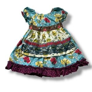 Matilda Jane Paint by Numbers Hot Air Balloon Apron Dress size 12 months